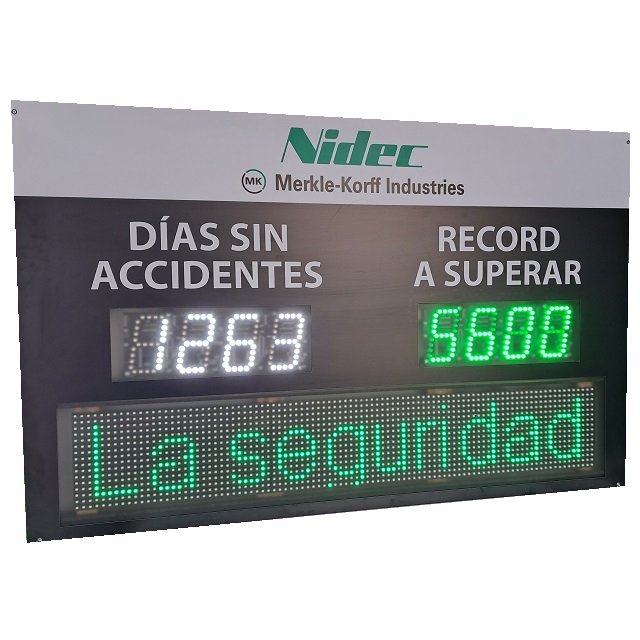 Contador de Días Sin Accidentes, Record Histórico y Textos